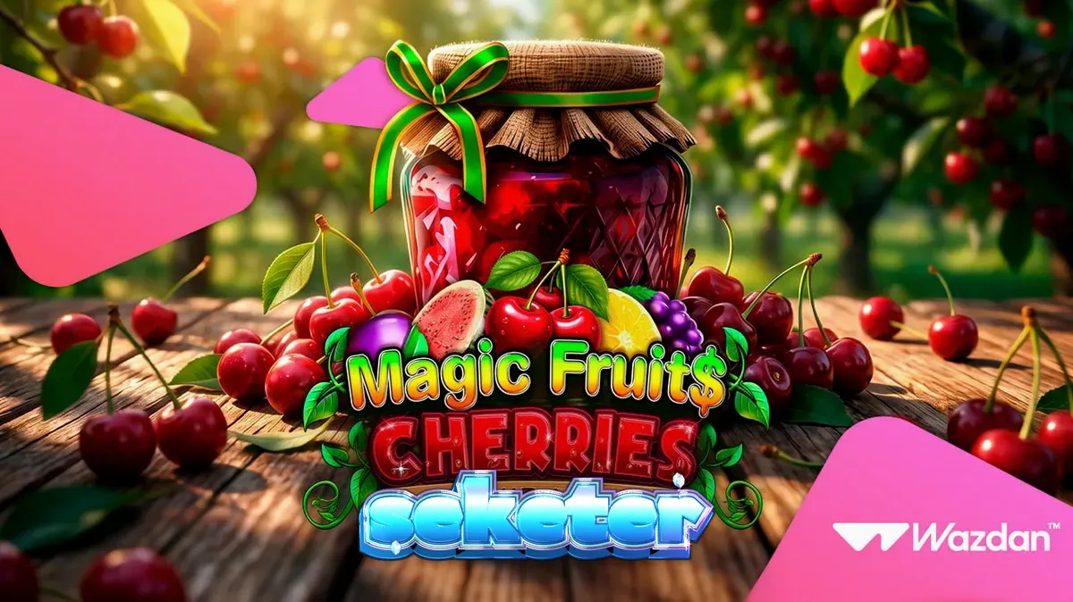Tampilan visual mesin slot bertema buah modern